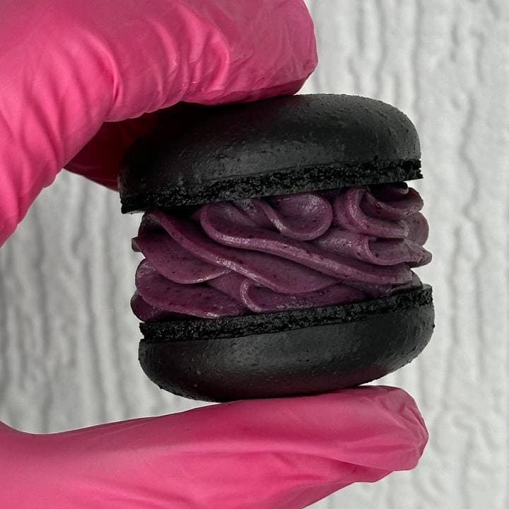 Dark Chocolate Macarons
